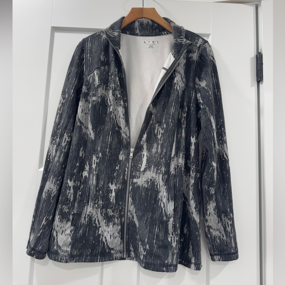 LIVI grey zip up jacket size 10/12 - Picture 3 of 8